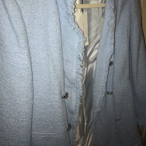 Brand new, never worn Zara Tweed Lt blue jacket